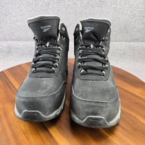 Reebok Mens Waterproof Leather Hiking Boots Size 11.5 Black - Picture 2 of 16